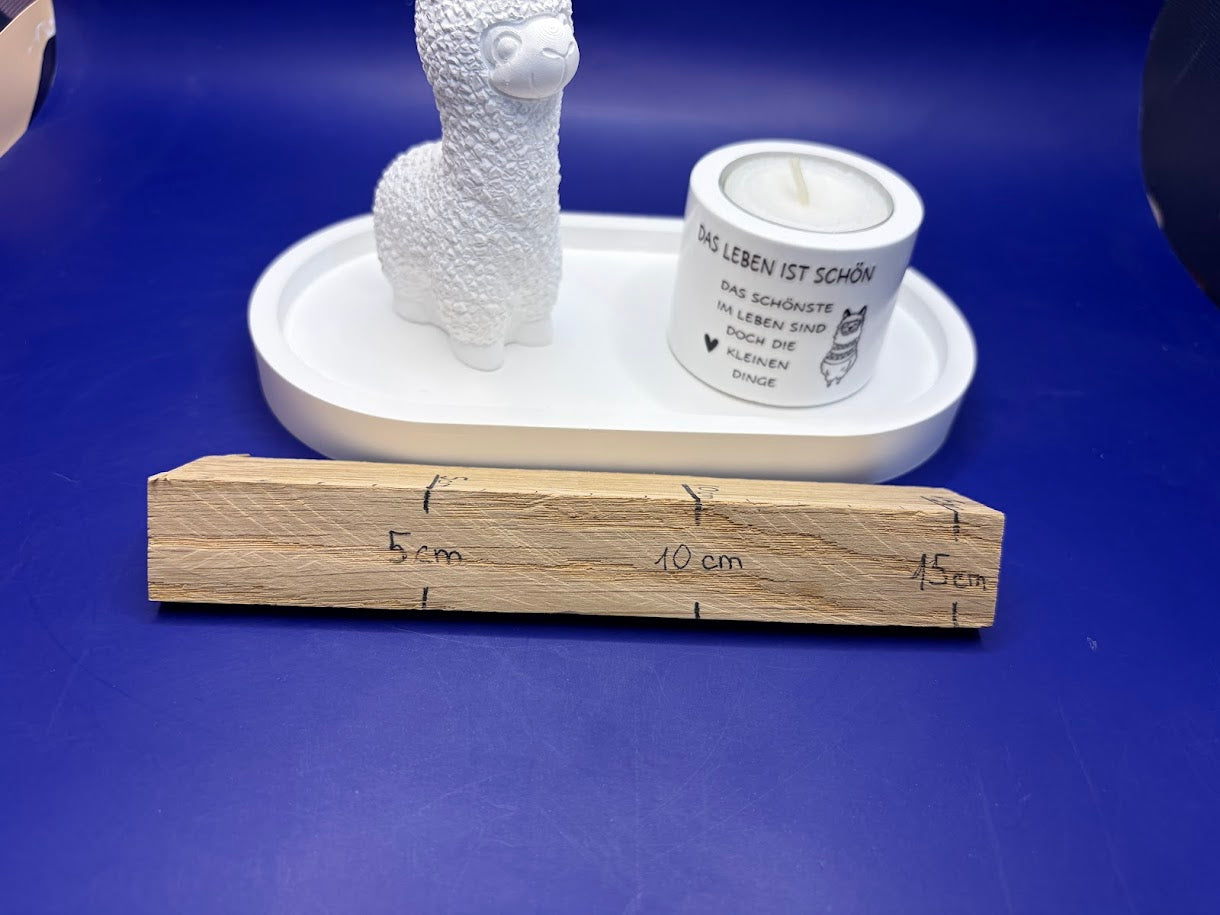 NO DRAMA LAMA – Kerzenhalter mit Teelicht aus Gips